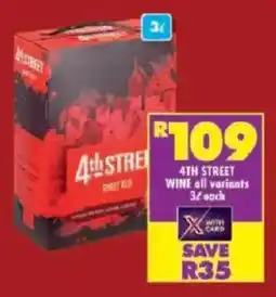 Shoprite 4th street wine all variants offer