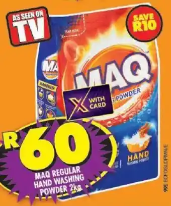 Shoprite Maq regular hand washing powder offer
