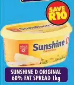Shoprite Sunshine d original 60% fat spread offer