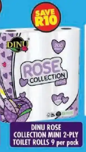 Shoprite Dinu rose collection mini 2-ply toilet rolls offer
