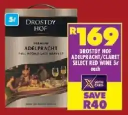 Shoprite Drostdy hof adelpracht/ claret select red wine offer