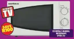 Shoprite Essentials manual microwave oven offer