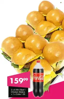 Save Hyper Mini Beef/ Chicken Sliders + Coke offer