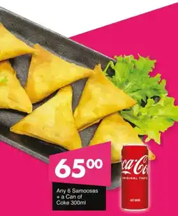 Save Hyper Samoosas + a Can of Coke offer