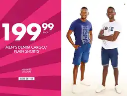 Save Hyper Men's Denim Cargo/ Plain Shorts offer