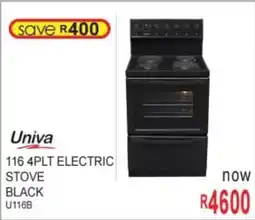 Furn 4 U Univa 4plt electric stove black offer