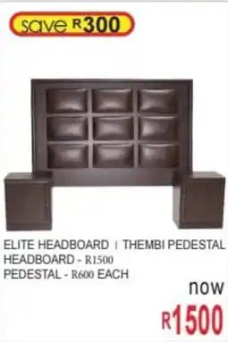 Furn 4 U Elite headboard/ thembi pedestal offer