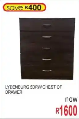 Furn 4 U Lydenburg 5drw chest of drawer offer