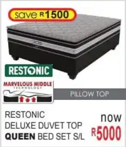 Furn 4 U Restonic deluxe duvet top queen bed set offer
