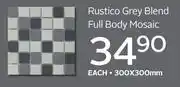 CTM Rustico Grey Blend Full Body Mosaic-300 x 300mm Each offer