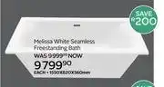 CTM Melissa White Seamless Freestanding Bath 1550 x 820 x 560mm offer