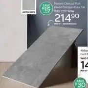 CTM Mastery Charcoal Matt Glazed Porcelain Floor Tile 600 x 1200mm-Per Sqm offer