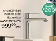 CTM Amalfi Zimbani Stainless Steel Basin Mixer-Each offer