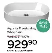CTM Aquarius Freestanding White Basin 530 x 305 x 115mm-Each offer