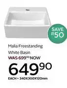 CTM Malia Freestanding White Basin 340 x 300 x 120mm-Each offer