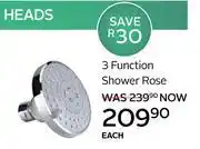 CTM 3 Function Shower Rose-Each offer