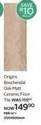 CTM Origins Boschendal Oak Matt Ceramic Floor Tile 200 x 600mm-Per Sqm offer