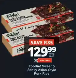 Checkers Foodie! Sweet & Sticky Asian-Style Pork Ribs offer