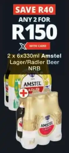 Checkers Amstel Lager/ Radler Beer NRB offer