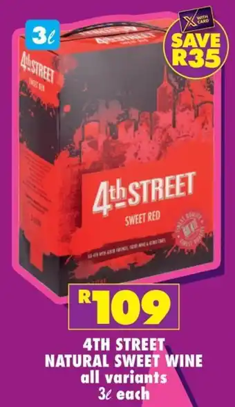 Shoprite Liquor 4th street natural sweet wine offer