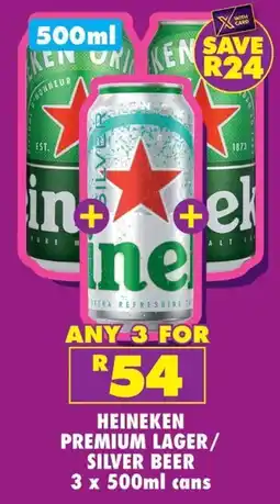 Shoprite Liquor Heineken premium lager/ silver beer cans offer