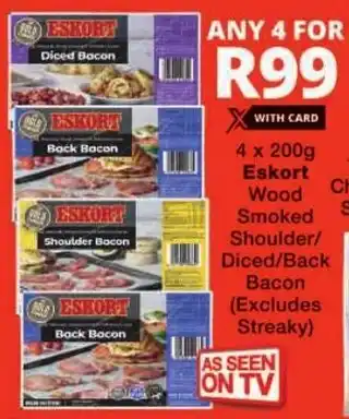 Checkers Eskort Wood Smoked Shoulder/ Diced/ Back Bacon offer