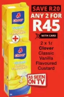 Checkers Clover Classic Vanilla Flavoured Custard offer