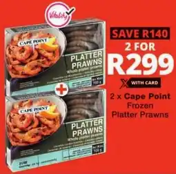 Checkers Cape Point Frozen Platter Prawns offer