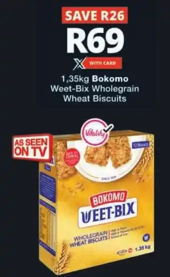 Checkers Bokomo Weet-Bix Wholegrain Wheat Biscuits offer