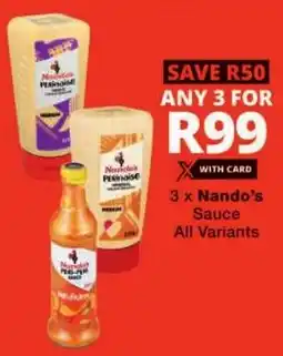 Checkers Nando's Sauce All Variants offer