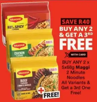Checkers Maggi 2 Minute Noodles All Variants & offer