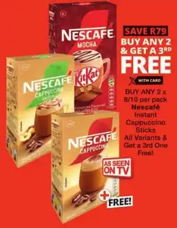 Checkers Nescafé Instant Cappuccino Sticks offer