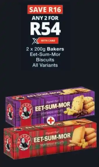 Checkers Bakers Eet-Sum-Mor Biscuits All Variants offer