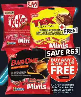 Checkers Nestlé Minis Chocolate Fun Bags All Variants offer