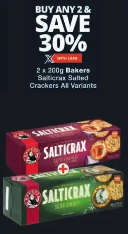 Checkers Bakers Salticrax Salted Crackers All Variants offer