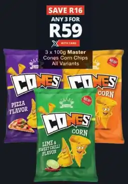 Checkers Master Cones Corn Chips All Variants offer