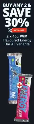 Checkers PVM Flavoured Energy Bar All Variants offer