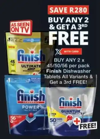 Checkers Finish Dishwasher Tablets All Variants offer