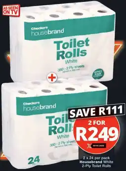 Checkers Housebrand White 2-Ply Toilet Rolls offer