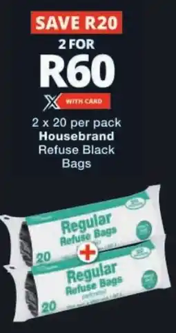Checkers Housebrand Refuse Black Bags offer