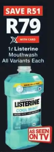 Checkers Listerine Mouthwash All Variants offer