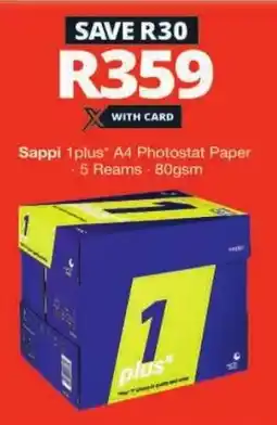 Checkers Sappi 1plus A4 Photostat Paper offer