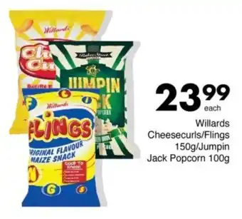 Save Willards Cheesecurls/ Flings/ Jumpin Jack Popcorn offer