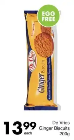 Save De Vries Ginger Biscuits offer