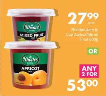 Save Rhodes Jam In Cup Apricot/ Mixed Fruit offer