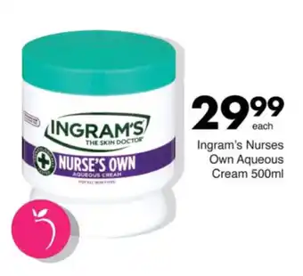 Save Ingram's Nurses Own Aqueous Cream offer