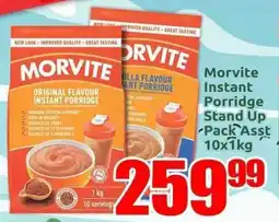 Three Star Cash and Carry Morvite Instant Porridge Stand Up Pack Asst offer