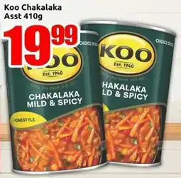 Three Star Cash and Carry Koo Chakalaka Asst offer