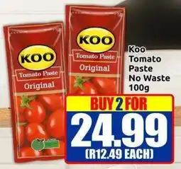 Three Star Cash and Carry KooTomato Paste No Waste offer