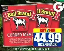 Three Star Cash and Carry Bull Brand Corned Meat offer